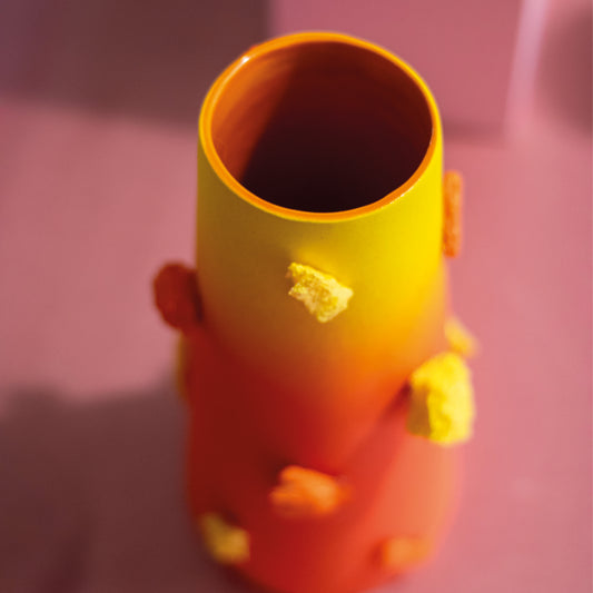 NEW // Cone vase orange/yellow + Sugar Chunks