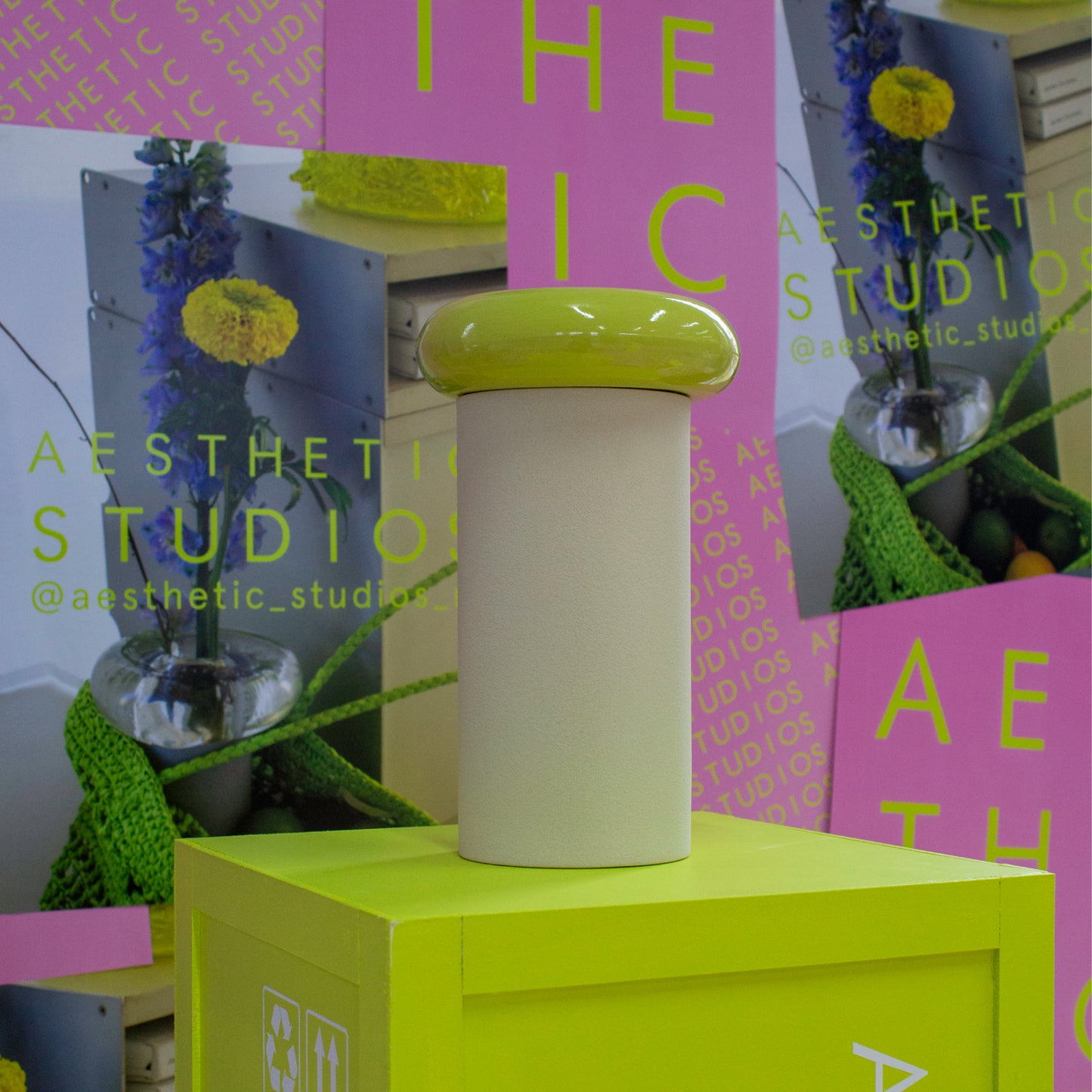 Donut vase - pillar (lime)