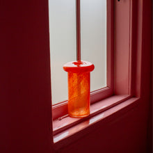 Afbeelding in Gallery-weergave laden, Glass Donut vase - pedestal (small orange)
