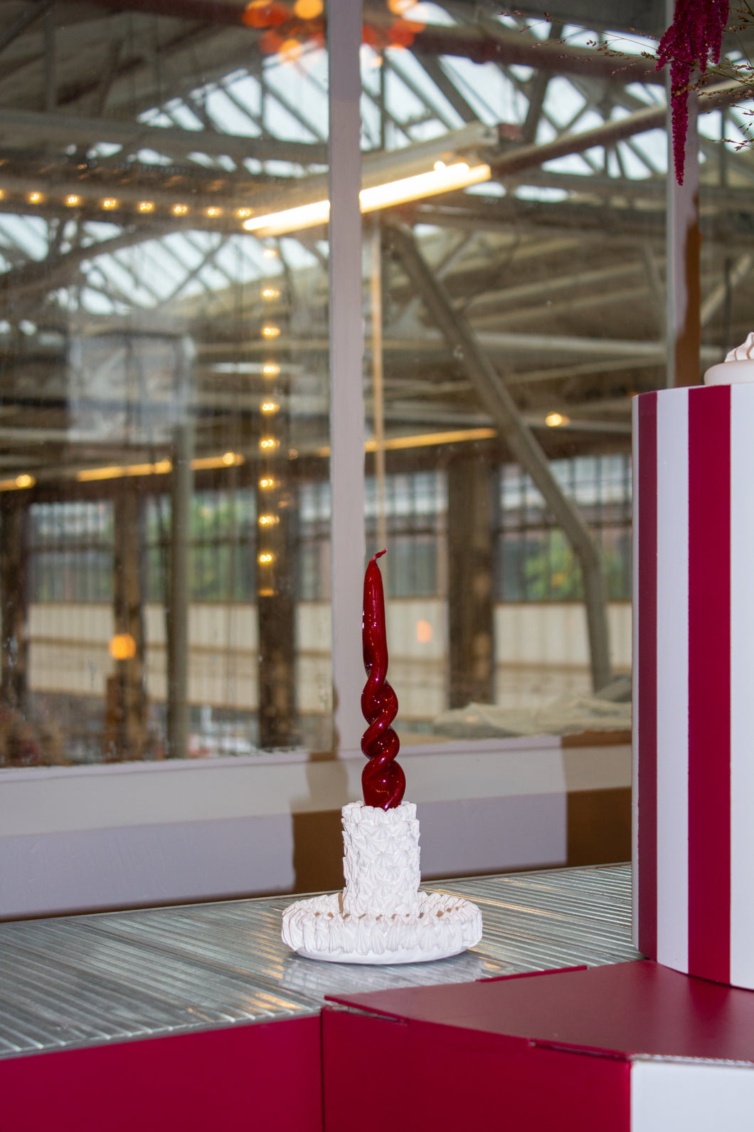 Whipped Porcelain candle holder #1