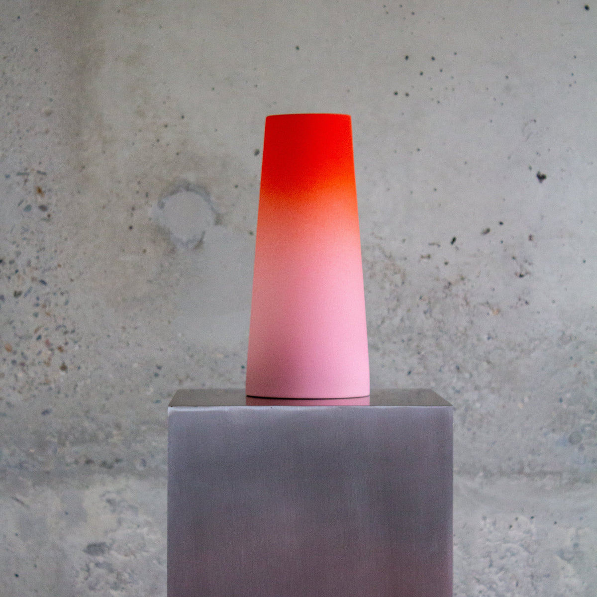 Soft Cone Vase | Pink/Orange