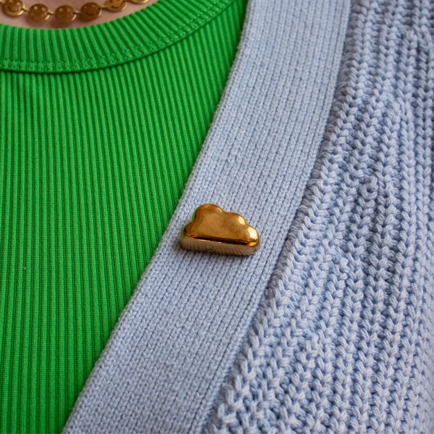 Cloud pin (24K Gold)