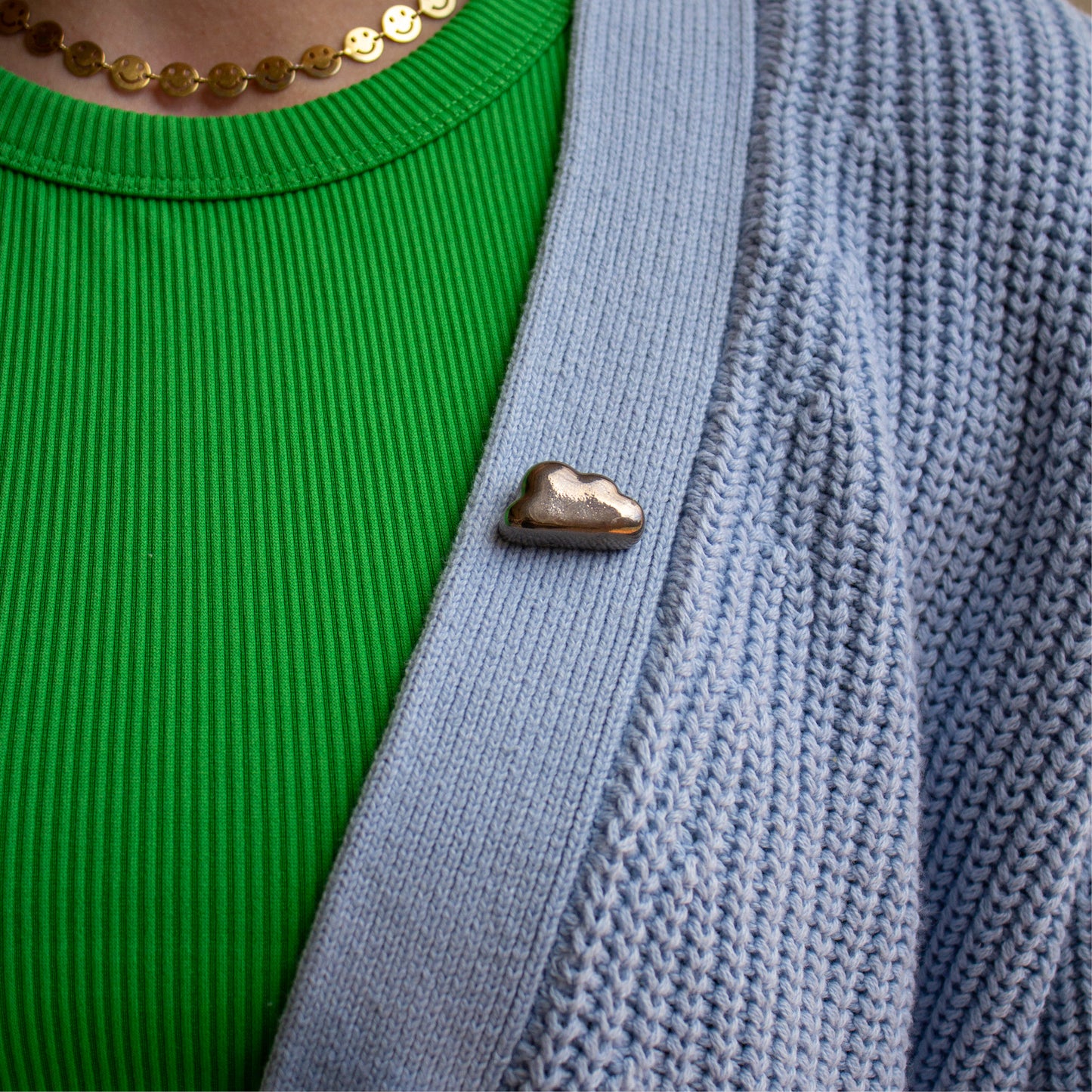 Cloud Pin (Platinum Silver)